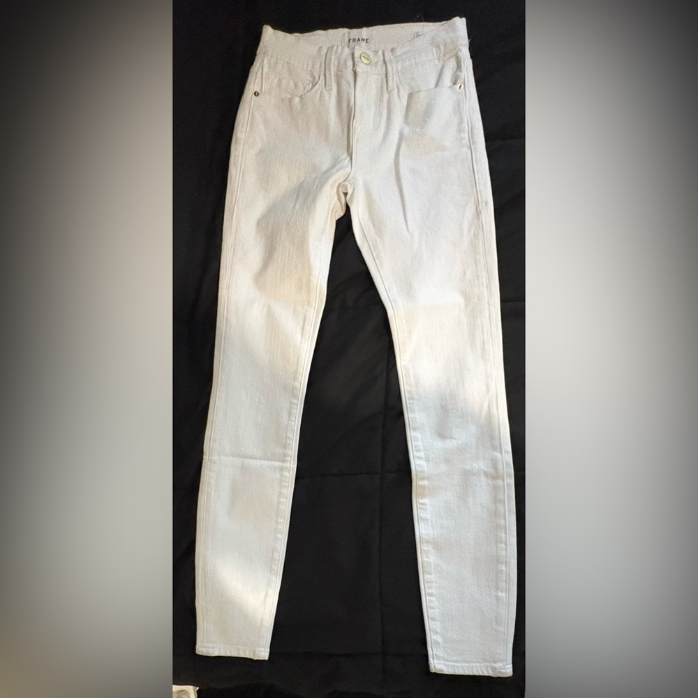 Frame Denim White Skinny Jeans